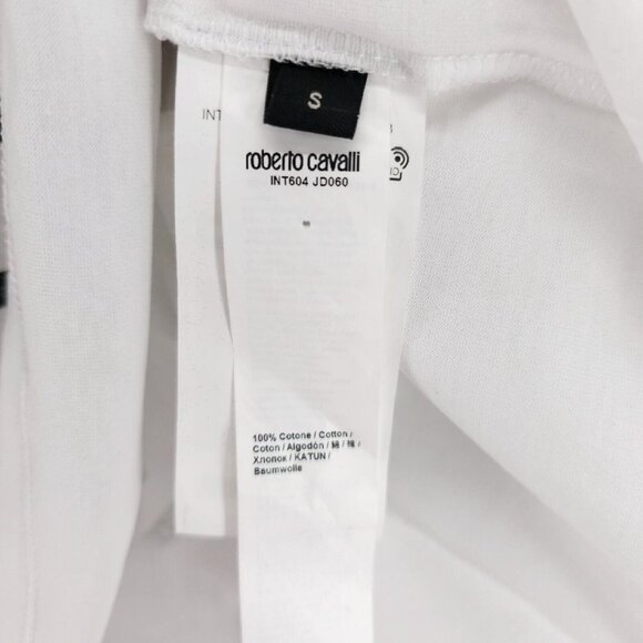 NWT ROBERTO CAVALLI Graphic Men's T-Shirt "Absent Future" Double Sided SMALL - Picture 6 of 8